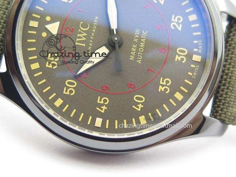 MIROTIME 0208 SunProtective MARK XVII IW324702 Real Ceramic MK Best Edition Green Dial On Green Nylon Strap A 7288